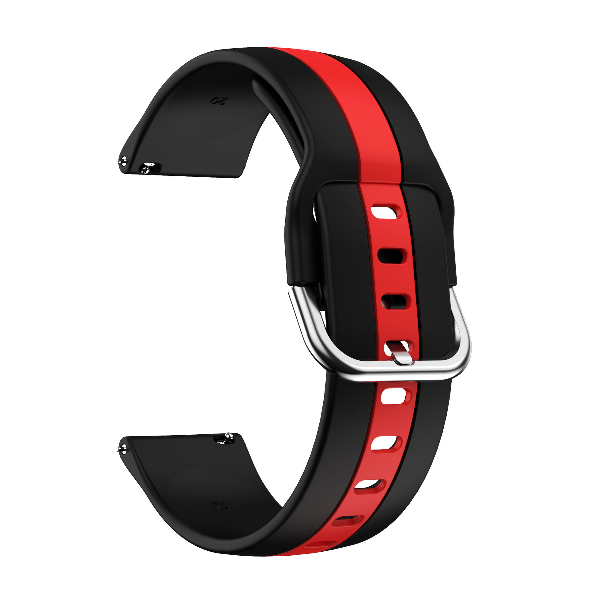 sylikonovyj-reminecz-d2-normal-dlya-samsung-galaxy-watch-4-5-6-chorno-chervonyj-20mm-2