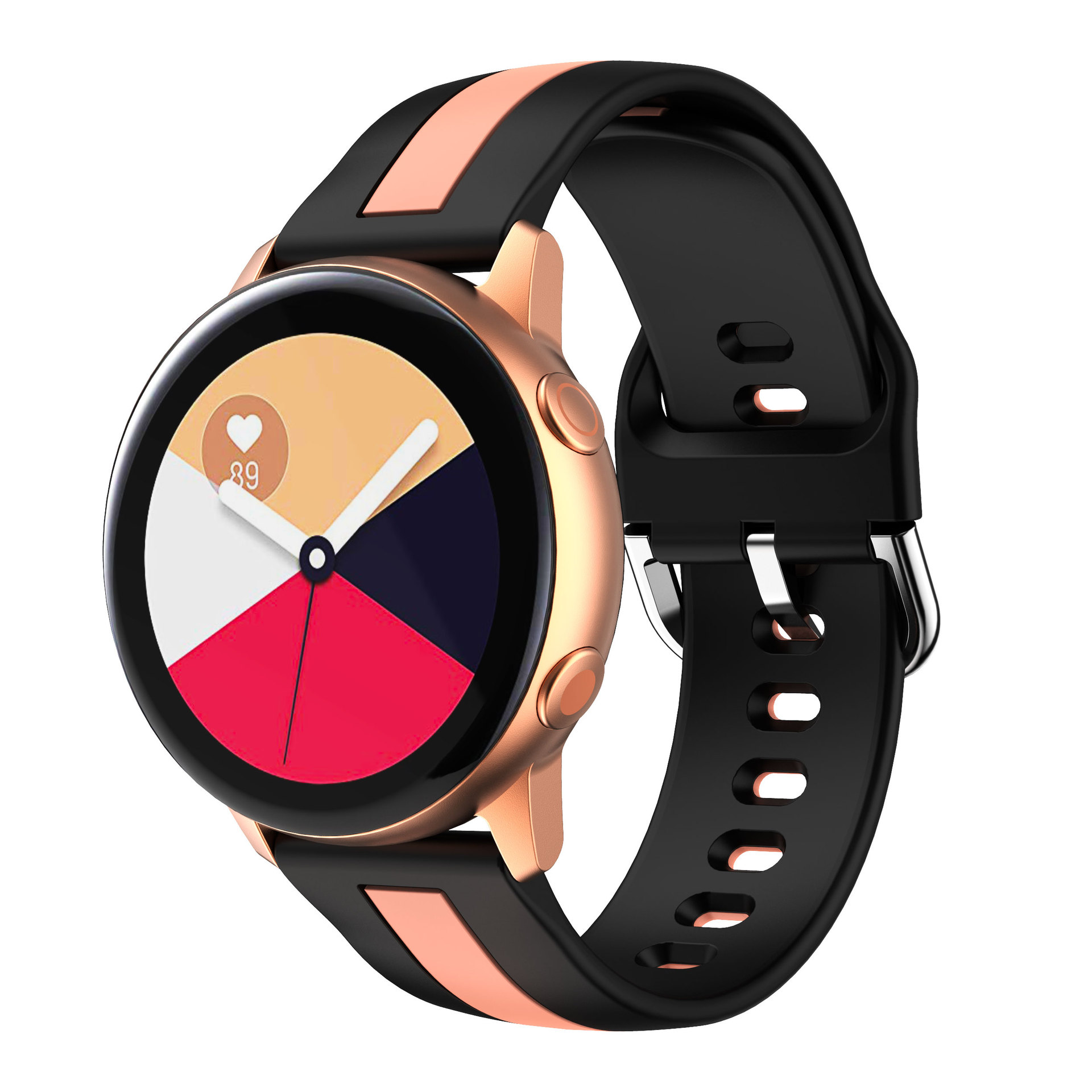 sylikonovyj-reminecz-d2-normal-dlya-samsung-galaxy-watch-4-5-6-chorno-rozhevyj-20mm-1