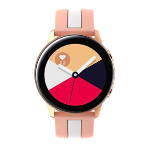 Силіконовий ремінець D2 Normal для Samsung Galaxy Watch 4 / 5 / 6 рожево-білий 20mm