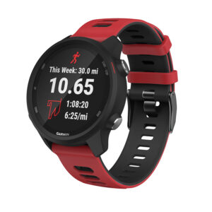 Силіконовий ремінець Rage для Samsung Galaxy Watch 42mm / 3 41mm / Active / Active 2 червоно-чорний 20mm
