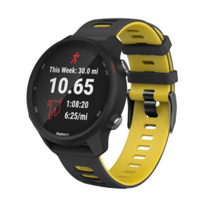 Силіконовий ремінець Rage для Samsung Galaxy Watch 42mm / 3 41mm / Active / Active 2 чорно-жовтий 20mm