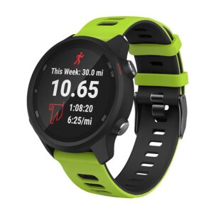 Силіконовий ремінець Rage для Samsung Galaxy Watch 42mm / 3 41mm / Active / Active 2 зелено-чорний 20mm