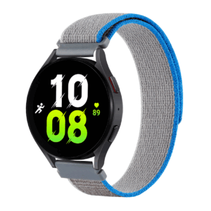 Нейлоновий ремінець NormalCloth для Samsung Galaxy Watch Active (1,2) / Samsung Galaxy Watch 42mm сіро-синій 20mm