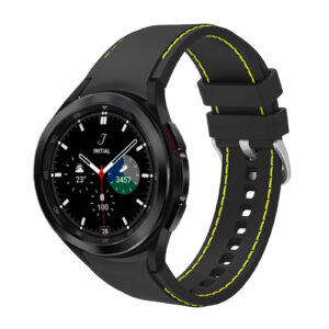 Силіконовий ремінець Galaxy RLine для Samsung Galaxy Watch 4 / 5 / 6 чорно-жовтий 20mm L
