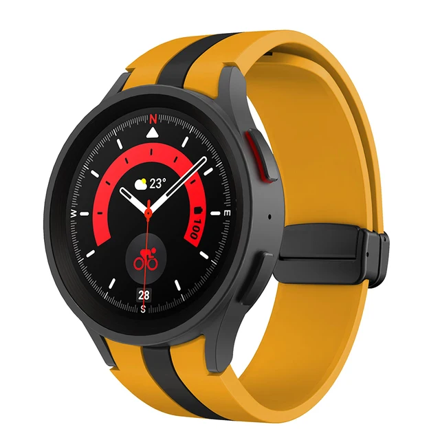 sylikonovyj-reminecz-cls-way-black-dlya-samsung-galaxy-watch-4-5-6-zhovto-girchychno-chornyj-20mm-1