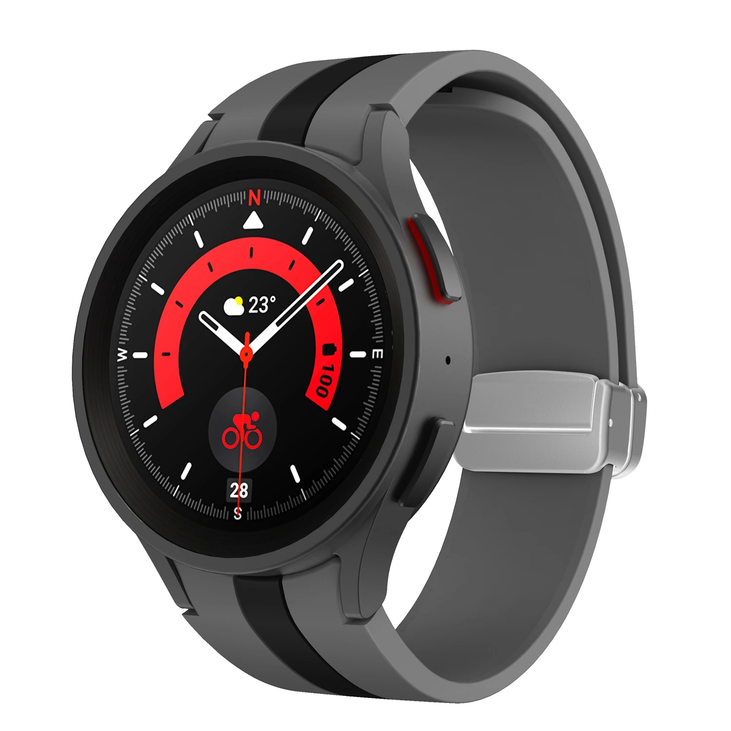 sylikonovyj-reminecz-cls-way-dlya-samsung-galaxy-watch-4-5-6-siro-chornyj-20mm-1