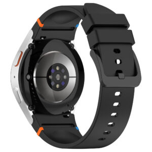 Силіконовий ремінець Seven для Samsung Galaxy Watch 4 / 5 / 6 чорний 20mm