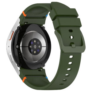 Силіконовий ремінець Seven для Samsung Galaxy Watch 4 / 5 / 6 темно-зелений 20mm