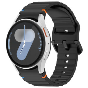 Силіконовий ремінець Seven Pro для Samsung Galaxy Watch 4 / 5 / 6 - чорний