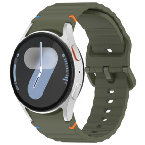 Силіконовий ремінець Seven Pro для Samsung Galaxy Watch 4 / 5 / 6 - темно-зелений