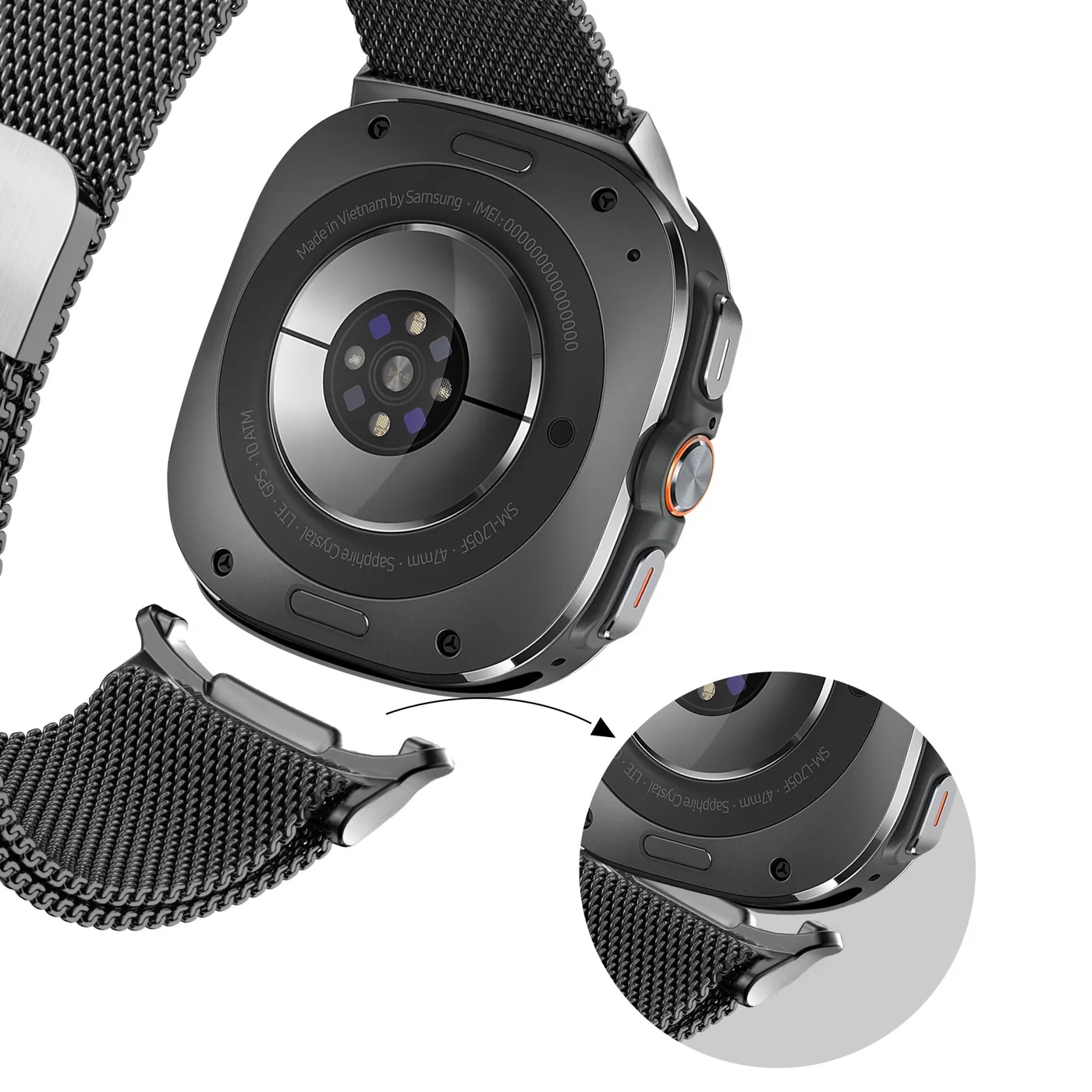metalevyj-reminecz-milanese-button-dlya-samsung-galaxy-watch-ultra-chornyj-5