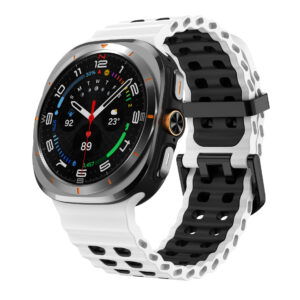 Силіконовий ремінець Classic Color для Samsung Galaxy Watch Ultra - біло-чорний