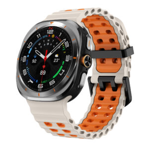 Силіконовий ремінець Classic Color для Samsung Galaxy Watch Ultra - кремово-помаранчевий