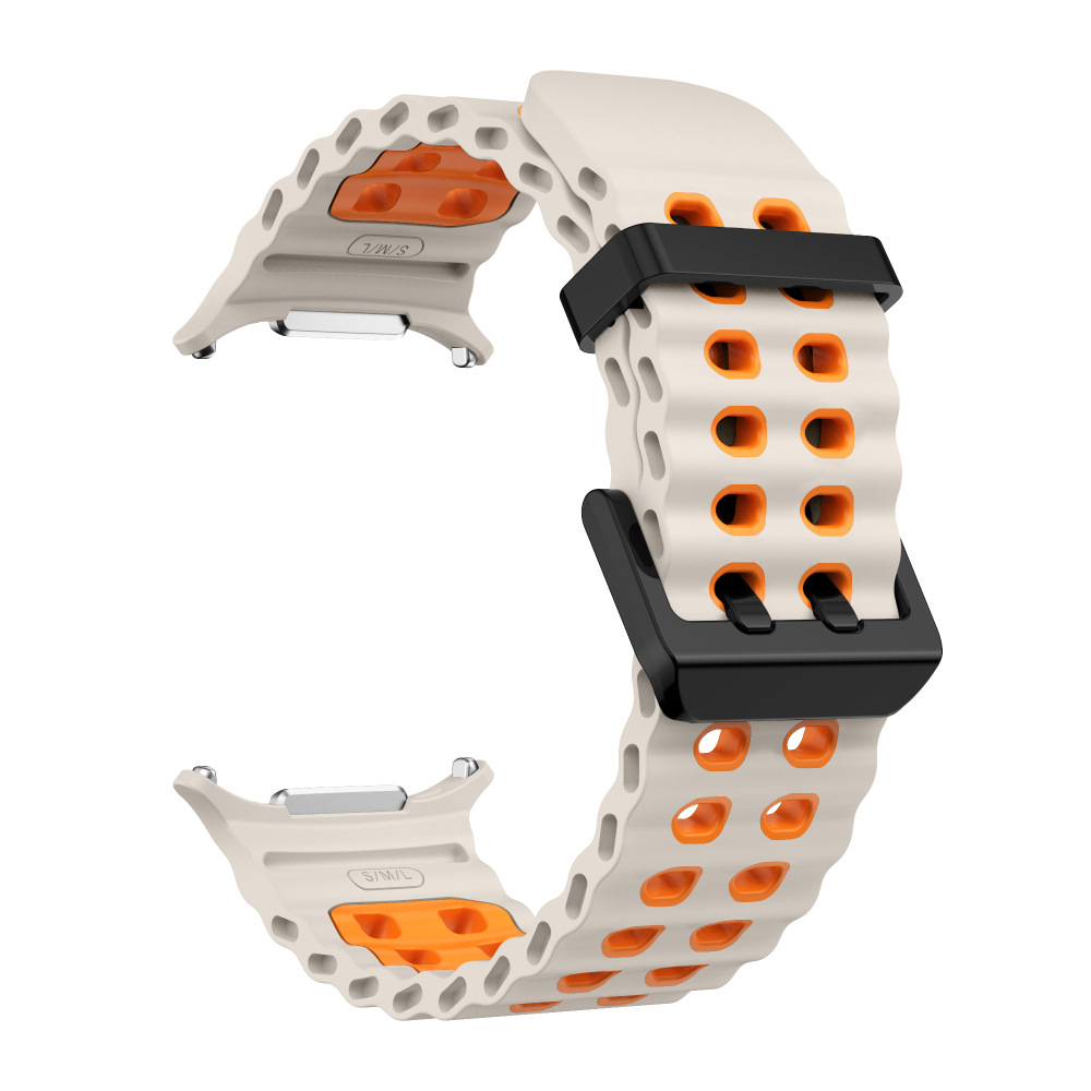 sylikonovyj-reminecz-classic-color-dlya-samsung-galaxy-watch-ultra-kremovo-pomaranchevyj-3
