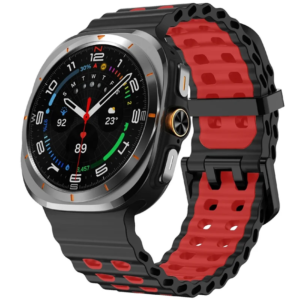 Силіконовий ремінець Classic Color для Samsung Galaxy Watch Ultra - чорно-червоний
