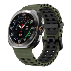 Силіконовий ремінець Classic Color для Samsung Galaxy Watch Ultra - зелено-чорний