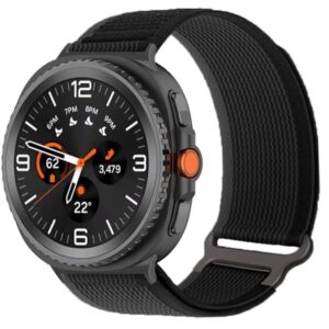 Нейлоновий ремінець ActiveGrip для Samsung Galaxy Watch 8 40mm / 44mm / 8 Classic - чорно-помаранчевий