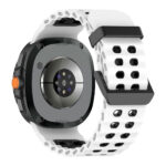 Силіконовий перфорований ремінець Classic Color для Samsung Galaxy Watch 8 / 8 Classic / 9 - чорно-сірий