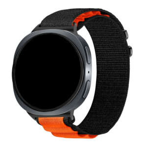 Нейлоновий ремінець AlphineStrap для Samsung Galaxy Watch 8 40mm / 44mm / 8 Classic - чорно-помаранчевий