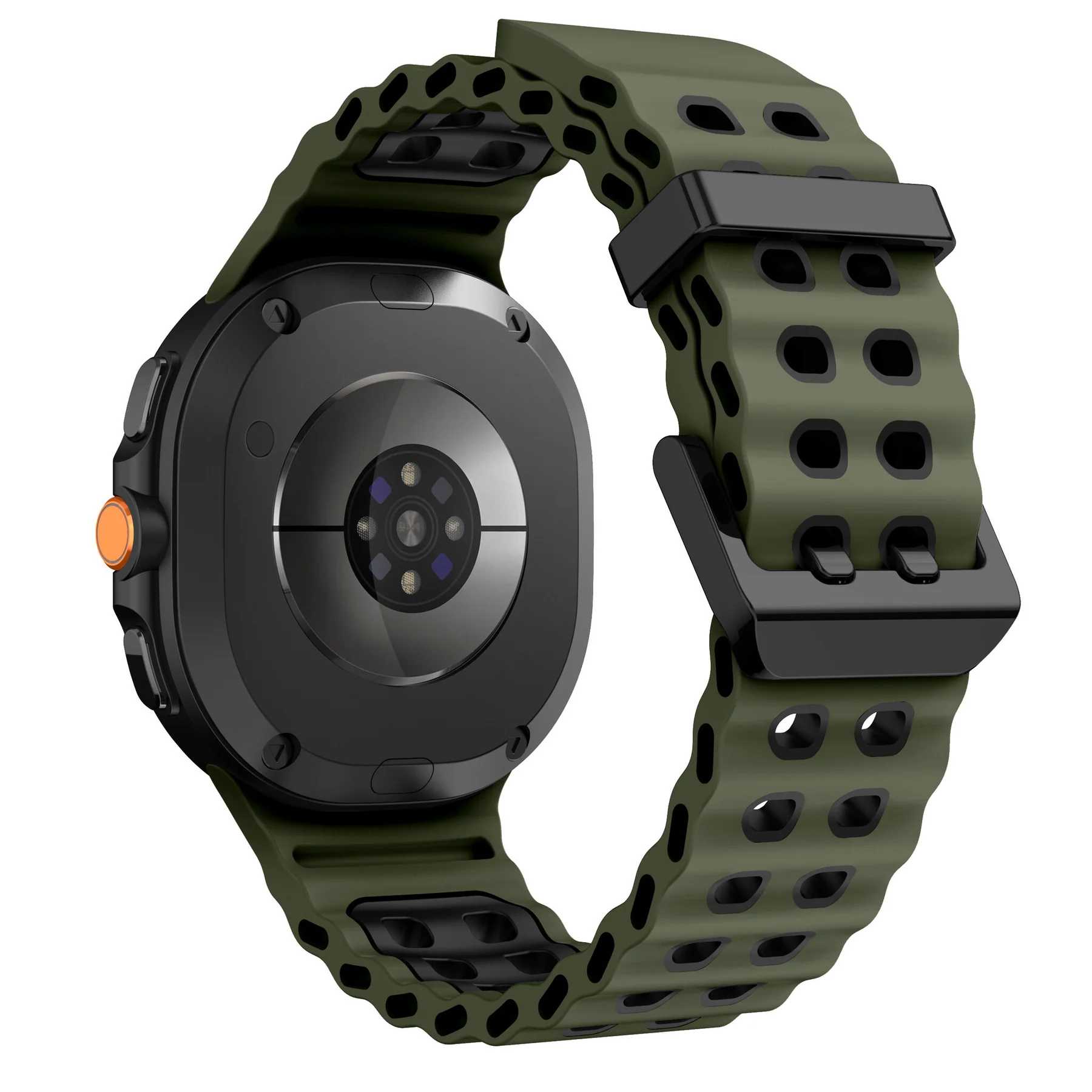 sylikonovyj-perforovanyj-reminecz-classic-color-dlya-samsung-galaxy-watch-8-40mm-44mm-8-classic-zeleno-chornyj-1