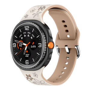 Силіконовий ремінець Bloomy для Samsung Galaxy Watch 8 40mm / 44mm / 8 Classic - молочно-бежевий