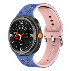 Силіконовий ремінець Bloomy для Samsung Galaxy Watch 8 40mm / 44mm / 8 Classic - синьо-рожевий