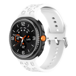 Силіконовий ремінець LEO для Samsung Galaxy Watch 8 40mm / 44mm / 8 Classic - білий