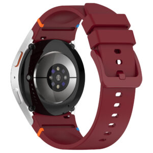 Силіконовий ремінець Seven для Samsung Galaxy Watch 4 / 5 / 6 темно-червоний 20mm