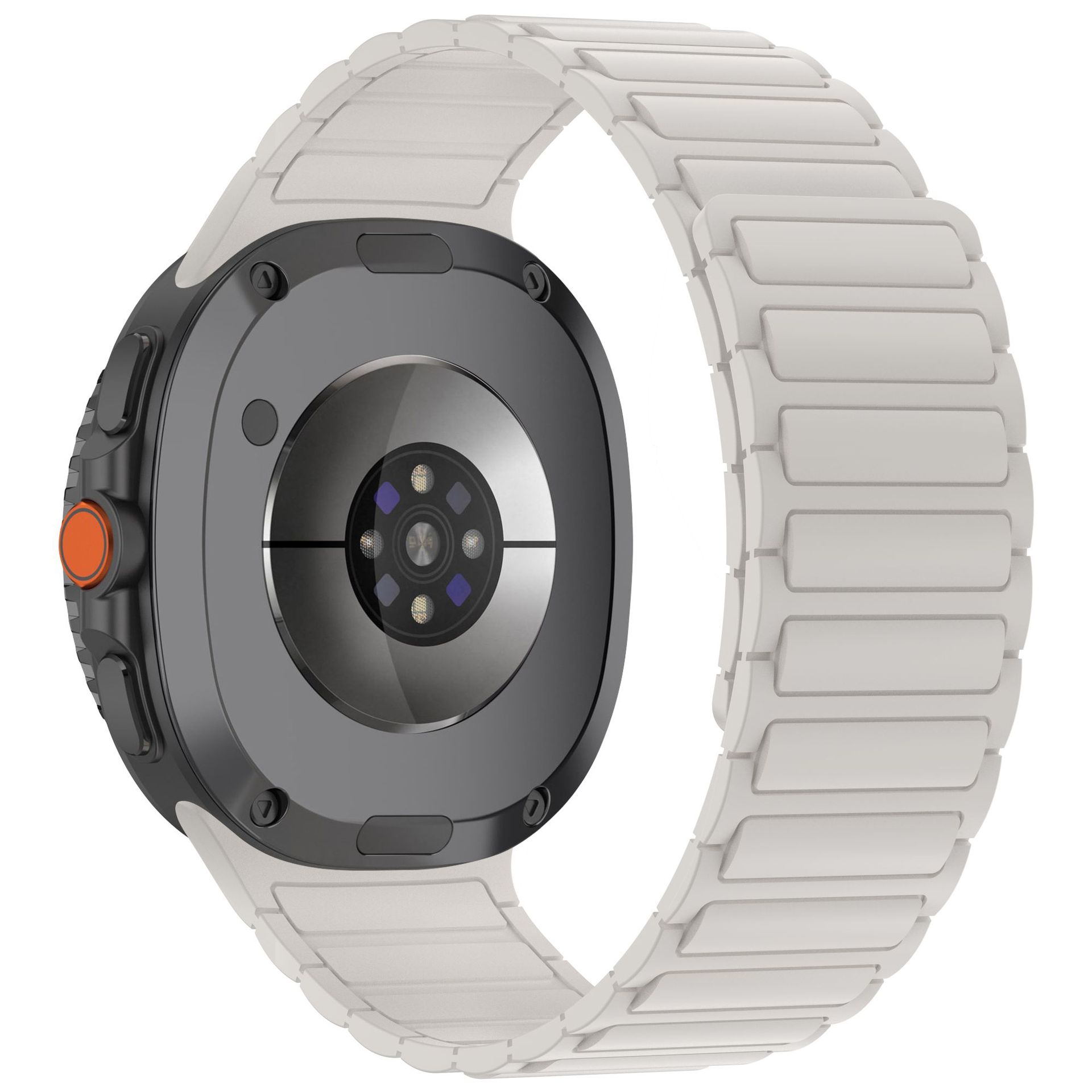mahnitnyj-reminecz-magnet-dlya-samsung-galaxy-watch-8-9-bilyj-1 Силіконовий магнітний ремінець Magnet для Samsung Galaxy Watch 8 / 8 Classic / 9 - білий