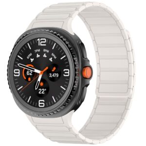 Силіконовий магнітний ремінець Magnet для Samsung Galaxy Watch 8 / 8 Classic / 9 - білий