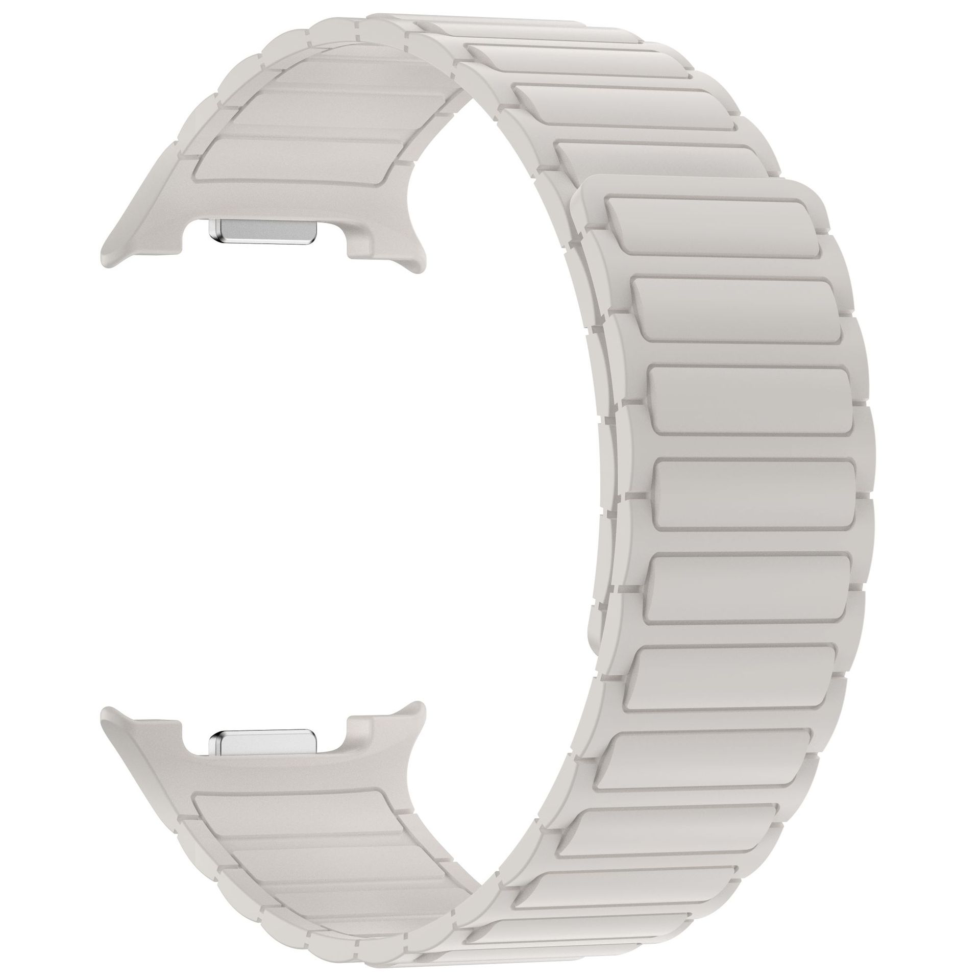 mahnitnyj-reminecz-magnet-dlya-samsung-galaxy-watch-8-9-bilyj-3 Силіконовий магнітний ремінець Magnet для Samsung Galaxy Watch 8 / 8 Classic / 9 - білий
