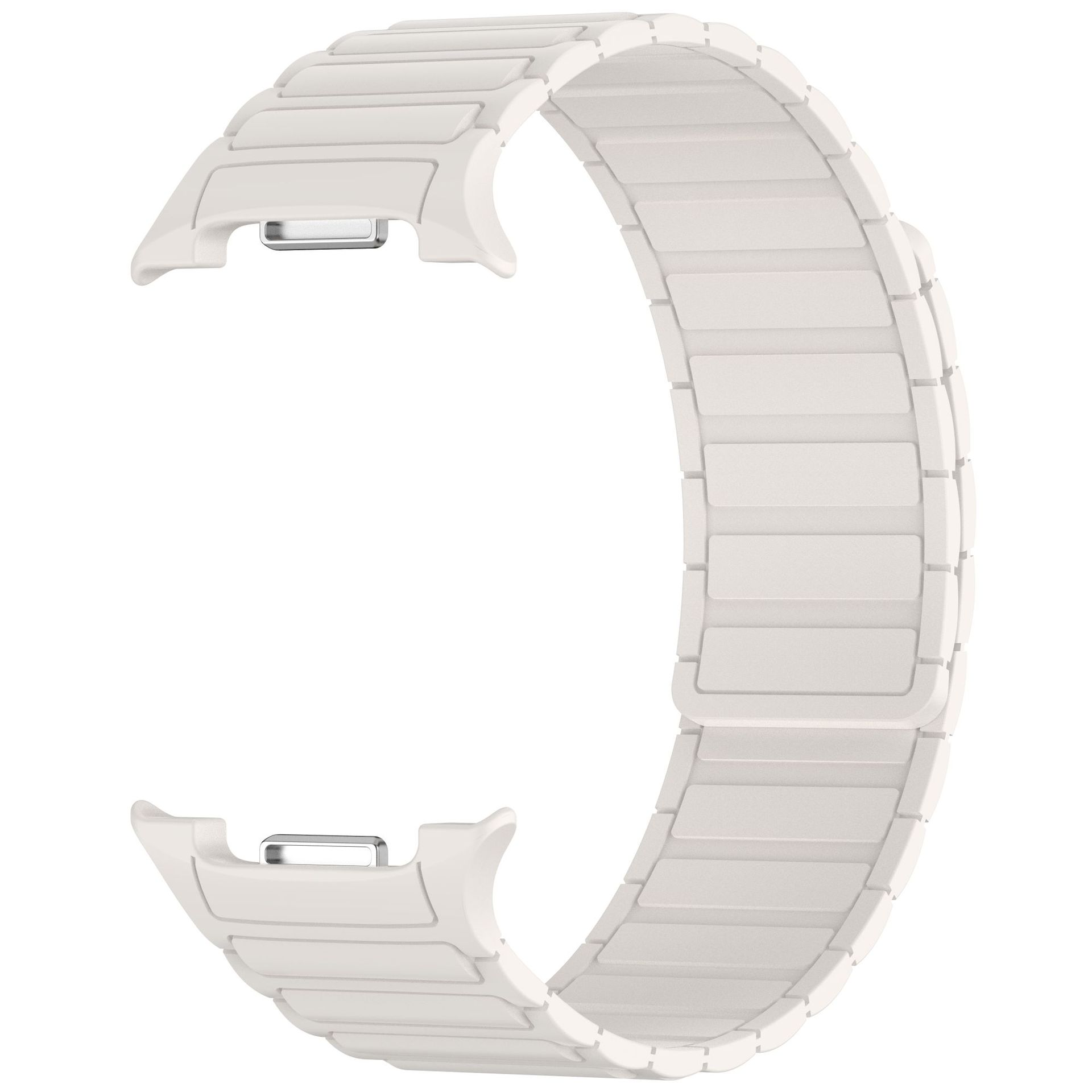 mahnitnyj-reminecz-magnet-dlya-samsung-galaxy-watch-8-9-bilyj-4 Силіконовий магнітний ремінець Magnet для Samsung Galaxy Watch 8 / 8 Classic / 9 - білий