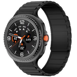 Силіконовий магнітний ремінець Magnet для Samsung Galaxy Watch 8 / 8 Classic / 9 - чорний