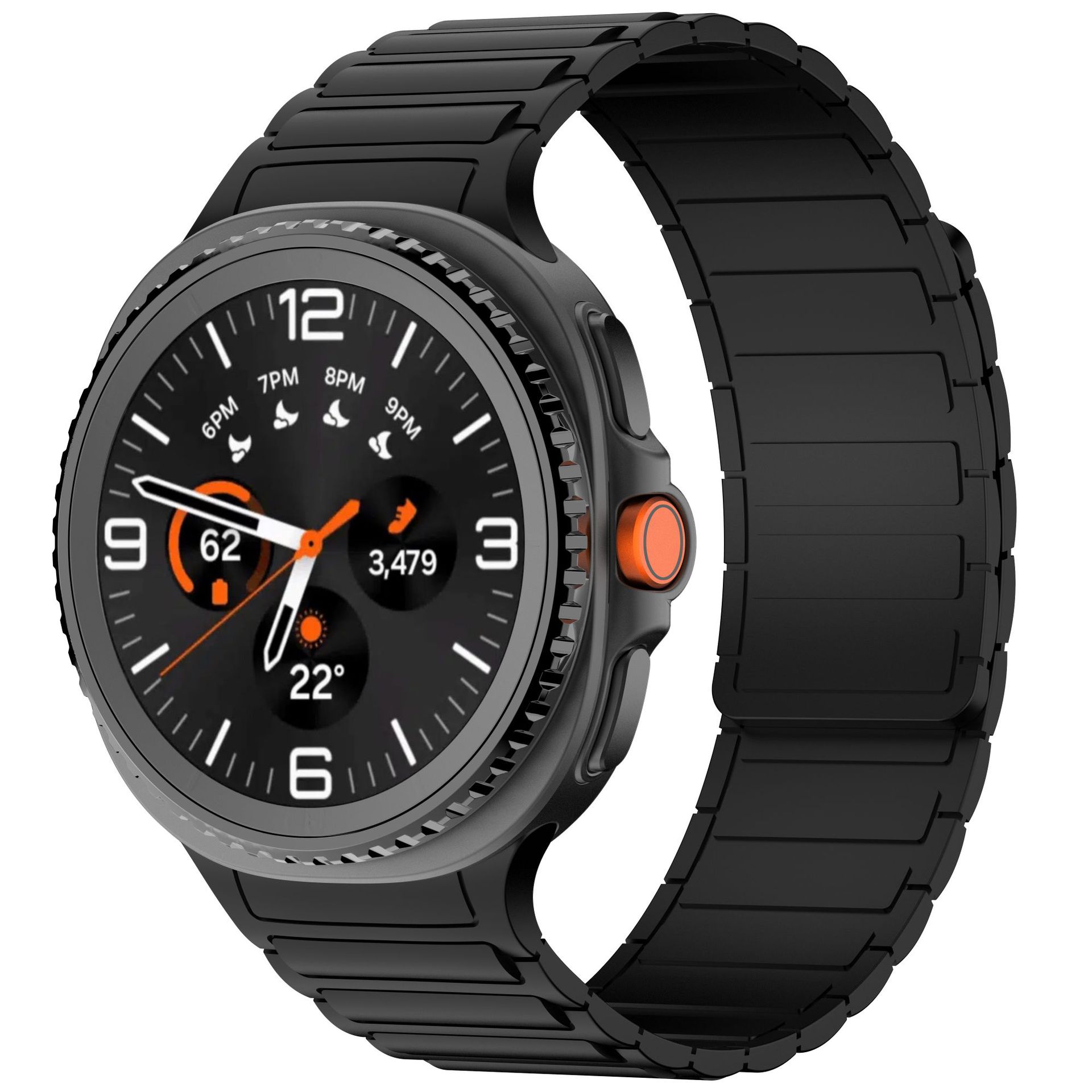 mahnitnyj-reminecz-magnet-dlya-samsung-galaxy-watch-8-9-chornyj-2 Силіконовий магнітний ремінець Magnet для Samsung Galaxy Watch 8 / 8 Classic / 9 - чорний