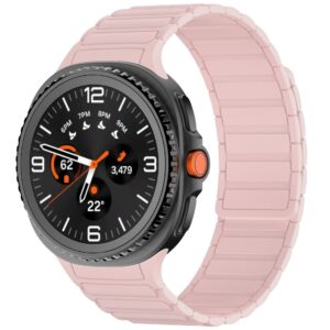 Силіконовий магнітний ремінець Magnet для Samsung Galaxy Watch 8 / 8 Classic / 9 - рожевий