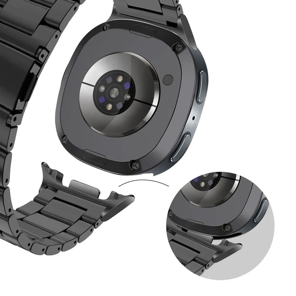 metalevyj-reminecz-stainless-premium-dlya-samsung-galaxy-watch-8-8-classic-9-chornyj-3 Металевий ремінець Stainless Premium для Samsung Galaxy Watch 8 / 8 Classic / 9 - чорний
