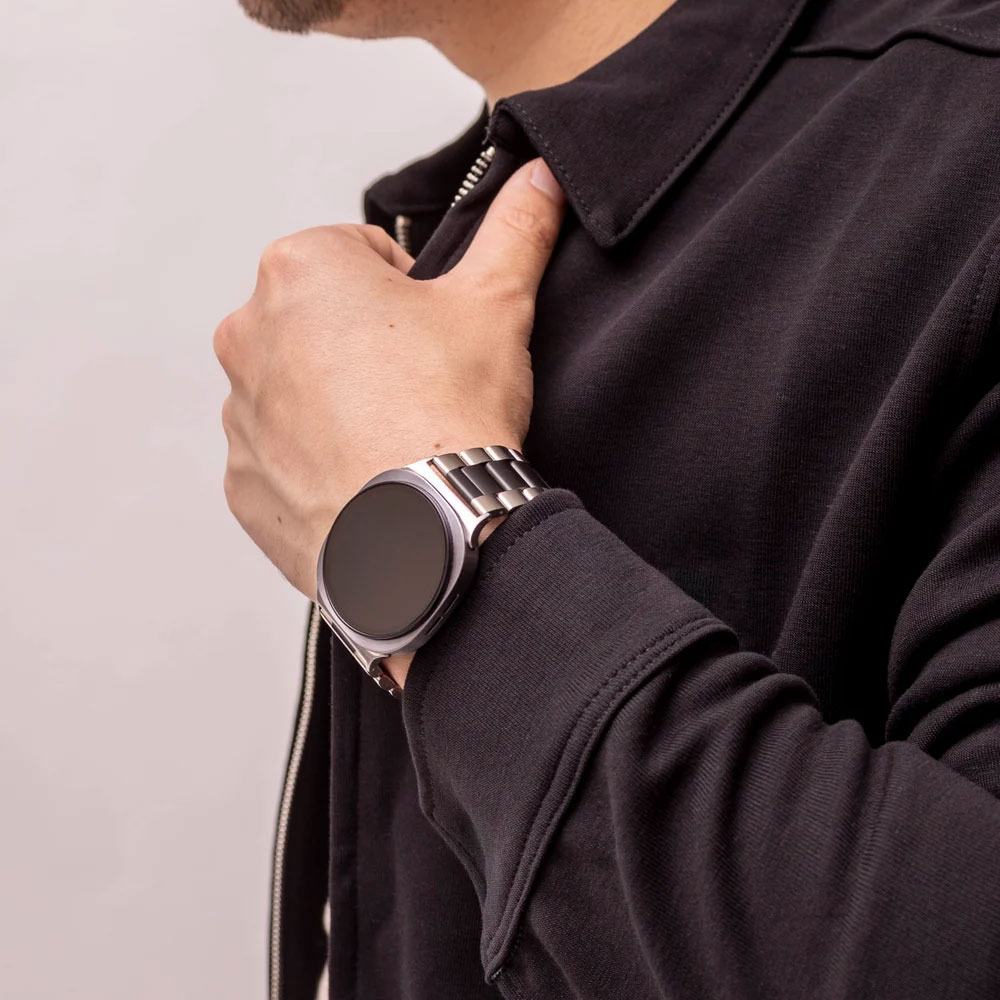 metalevyj-reminecz-stainless-premium-dlya-samsung-galaxy-watch-8-8-classic-9-sribno-chornyj-6 Металевий ремінець Stainless Premium для Samsung Galaxy Watch 8 / 8 Classic / 9 - срібно-чорний