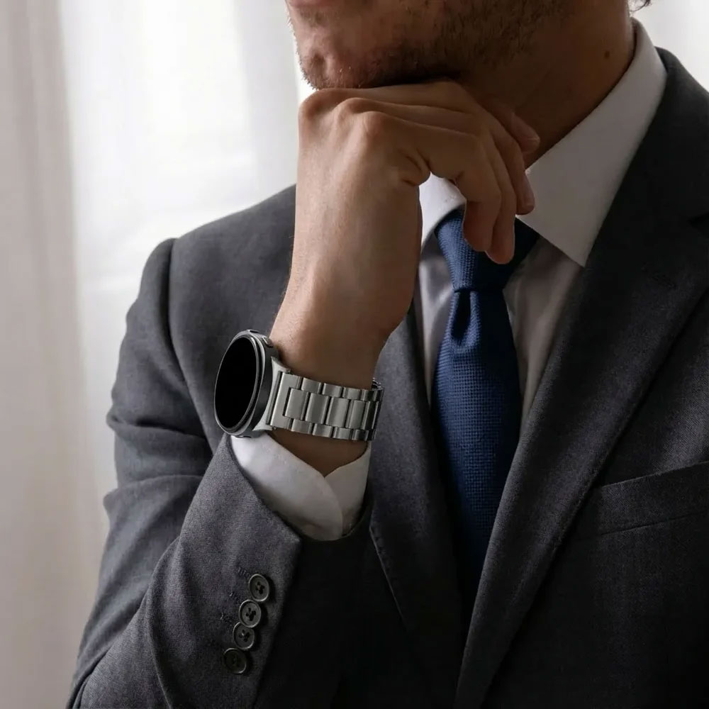 metalevyj-reminecz-stainless-premium-dlya-samsung-galaxy-watch-8-8-classic-9-sribnyj-5 Металевий ремінець Stainless Premium для Samsung Galaxy Watch 8 / 8 Classic / 9 - срібний