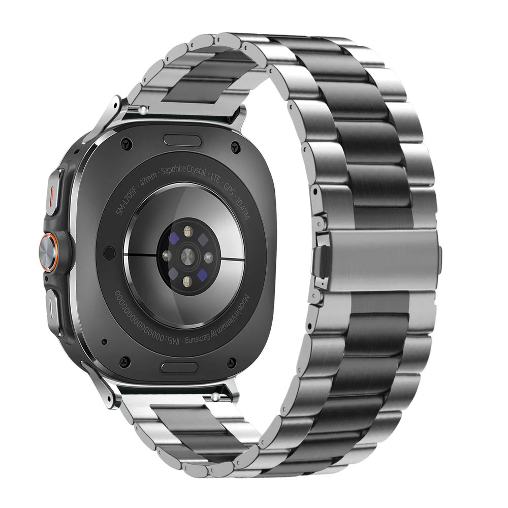 metalevyj-reminecz-stainless-premium-dlya-samsung-galaxy-watch-ultra-ultra-2-sribno-chornyj-1 Металевий ремінець Stainless Premium для Samsung Galaxy Watch Ultra / Ultra 2 - срібно-чорний