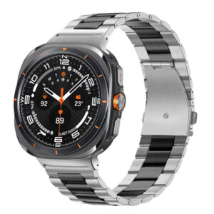 Металевий ремінець Stainless Premium для Samsung Galaxy Watch Ultra / Ultra 2 - срібно-чорний