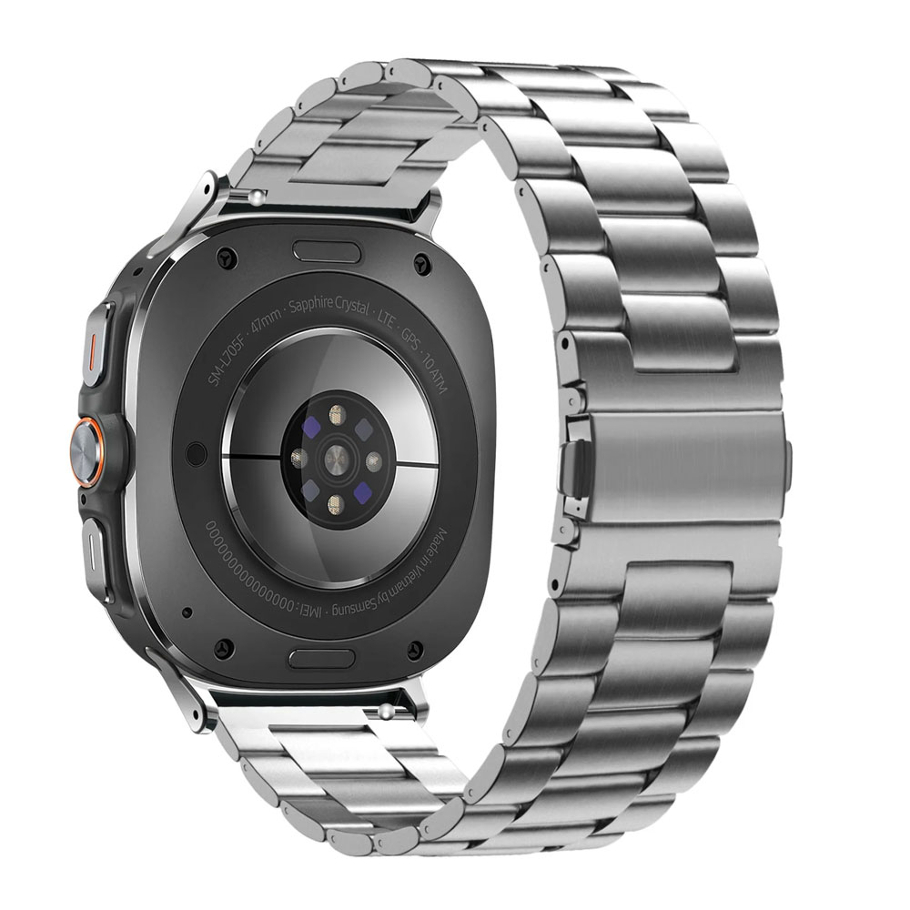 metalevyj-reminecz-stainless-premium-dlya-samsung-galaxy-watch-ultra-ultra-2-sribnyj-1 Металевий ремінець Stainless Premium для Samsung Galaxy Watch Ultra / Ultra 2 - срібний