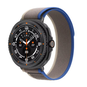 Нейлоновий ремінець Cloth для Samsung Galaxy Watch 8 / 8 Classic / 9 - сіро-синій