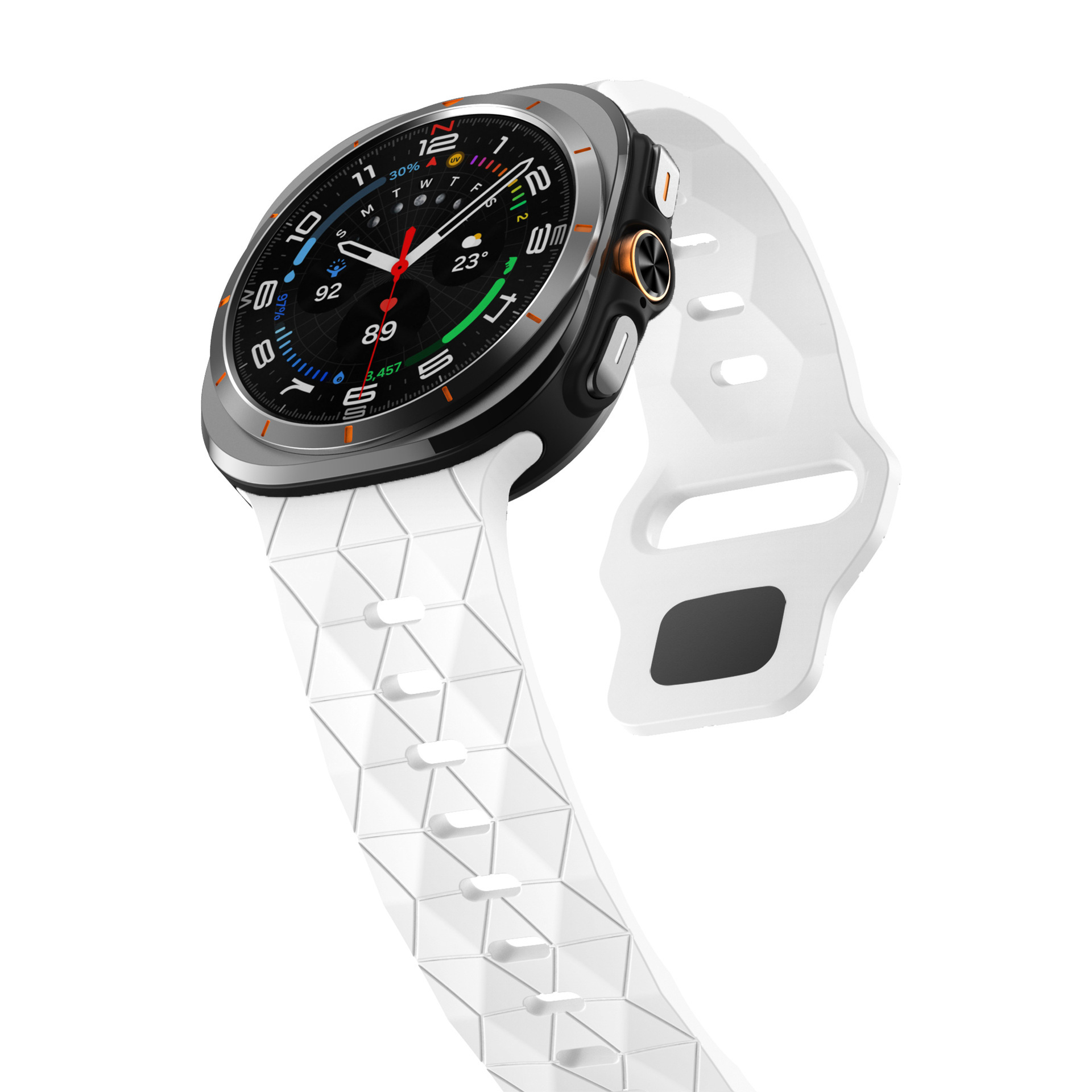reminecz-ranger-dlya-samsung-galaxy-watch-ultra-ultra-2-bilyj-5 Силіконовий спортивний ремінець Ranger для Samsung Galaxy Watch Ultra / Ultra 2 - білий