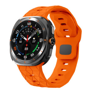 Силіконовий спортивний ремінець Ranger для Samsung Galaxy Watch Ultra / Ultra 2 - помаранчевий