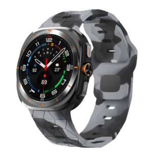Силіконовий спортивний ремінець Ranger для Samsung Galaxy Watch Ultra / Ultra 2 - сірий камуфляж
