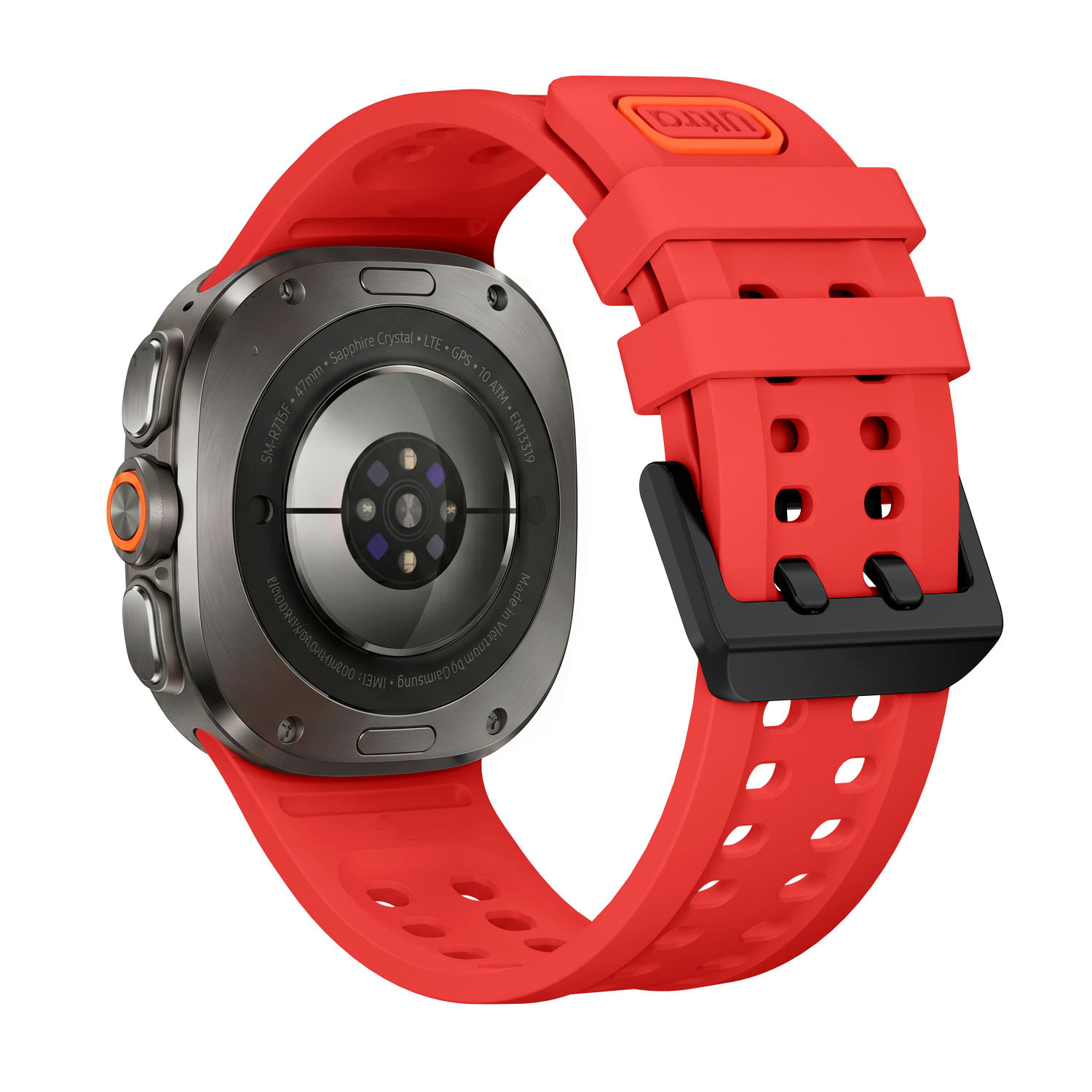 sylikonovyj-perforovanyj-reminecz-ultrasport-dlya-samsung-galaxy-watch-ultra-chervonyj-1 Силіконовий перфорований ремінець UltraSport для Samsung Galaxy Watch Ultra / Ultra 2 - червоний