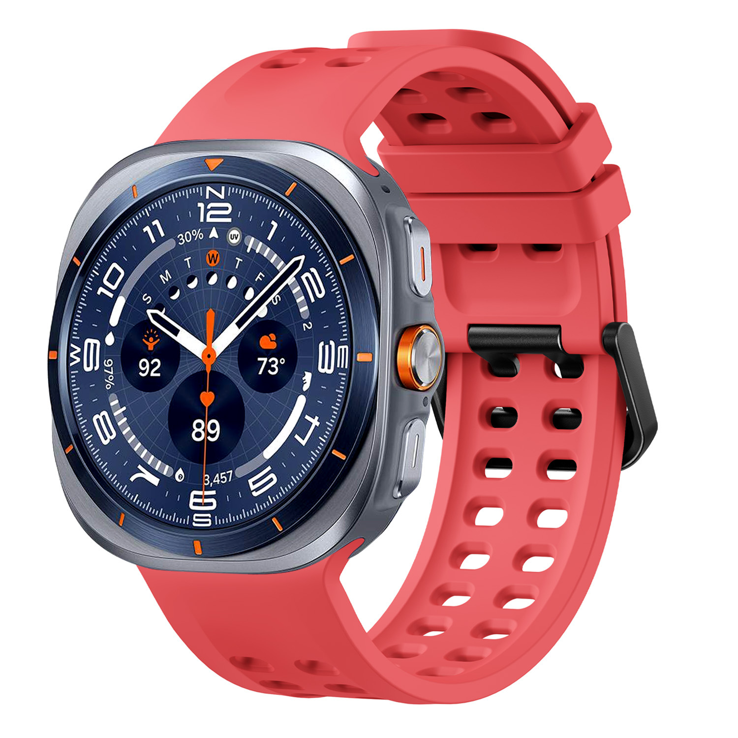 sylikonovyj-perforovanyj-reminecz-ultrasport-dlya-samsung-galaxy-watch-ultra-chervonyj-5 Силіконовий перфорований ремінець UltraSport для Samsung Galaxy Watch Ultra / Ultra 2 - червоний