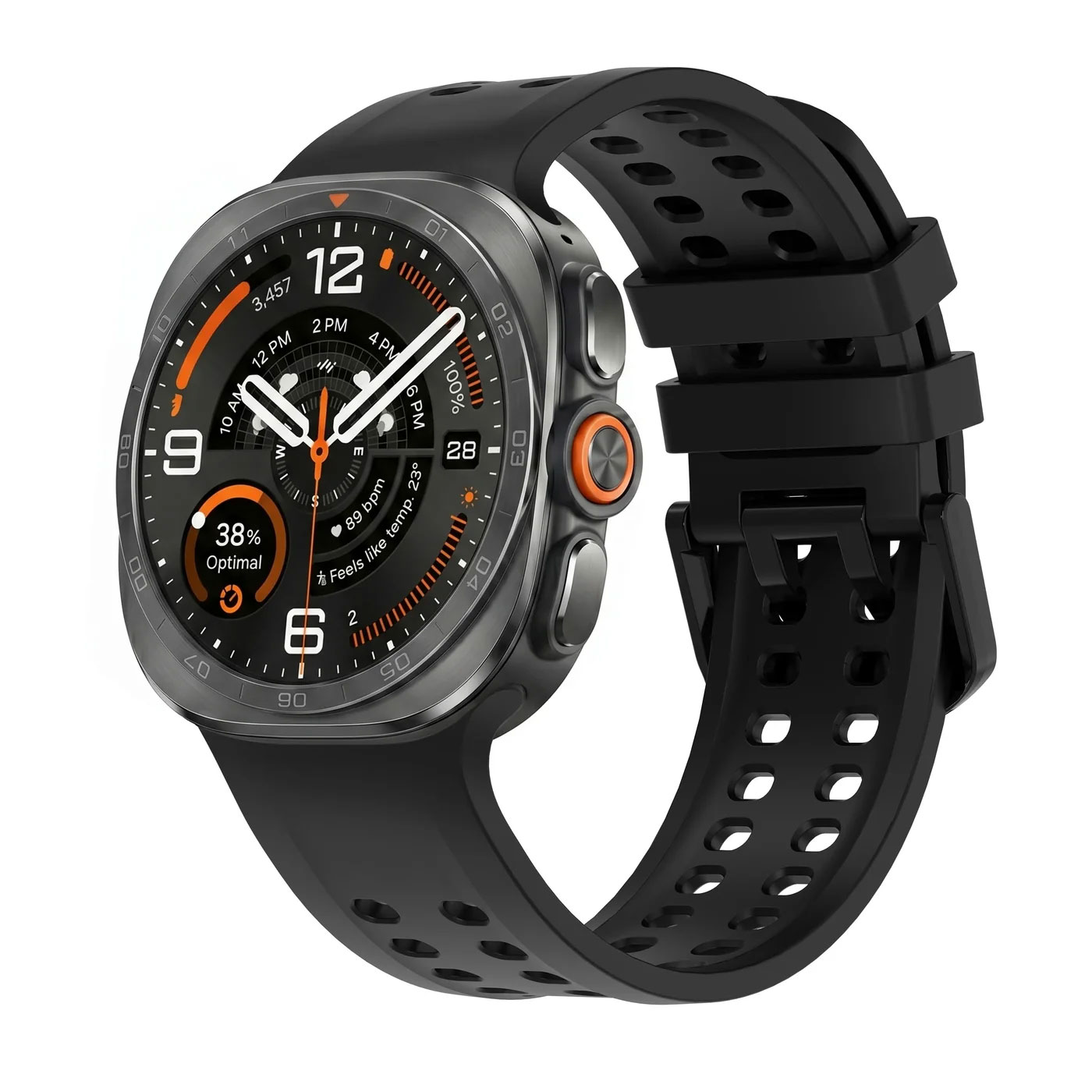 sylikonovyj-perforovanyj-reminecz-ultrasport-dlya-samsung-galaxy-watch-ultra-chornyj-4 Силіконовий перфорований ремінець UltraSport для Samsung Galaxy Watch Ultra / Ultra 2 - чорний