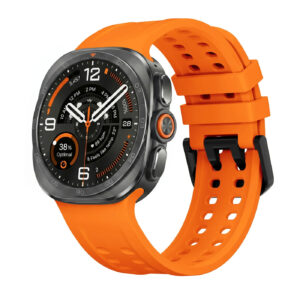 Силіконовий перфорований ремінець UltraSport для Samsung Galaxy Watch Ultra / Ultra 2 - помаранчевий