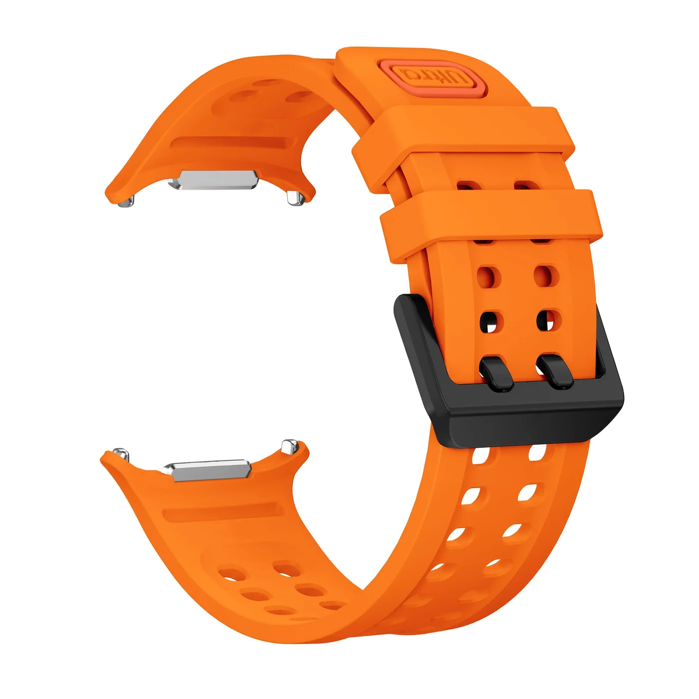 sylikonovyj-perforovanyj-reminecz-ultrasport-dlya-samsung-galaxy-watch-ultra-pomaranchevyj-4 Силіконовий перфорований ремінець UltraSport для Samsung Galaxy Watch Ultra / Ultra 2 - помаранчевий